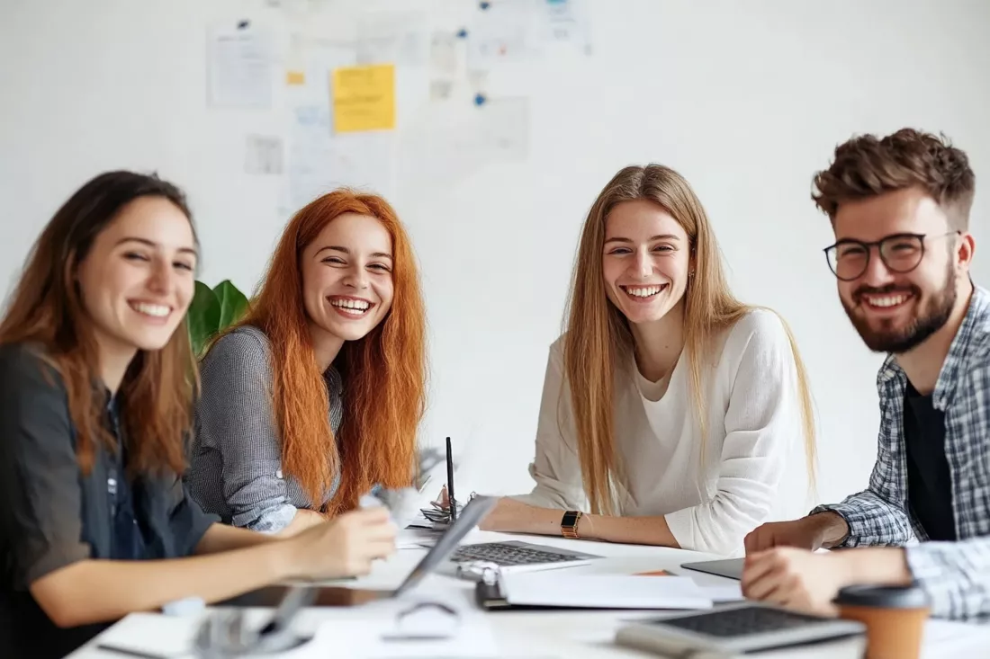 smiling-group-professionals-working-busine