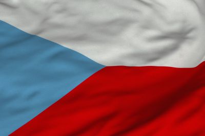 Flaga Czech biało czerwona z niebieskim trójkątem